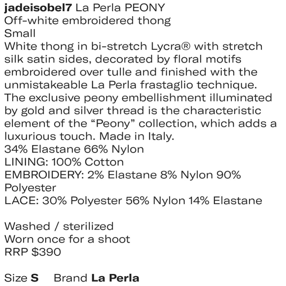 La Perla PEONY
Lingerie set S / 2 / 32C - Picture 14 of 16